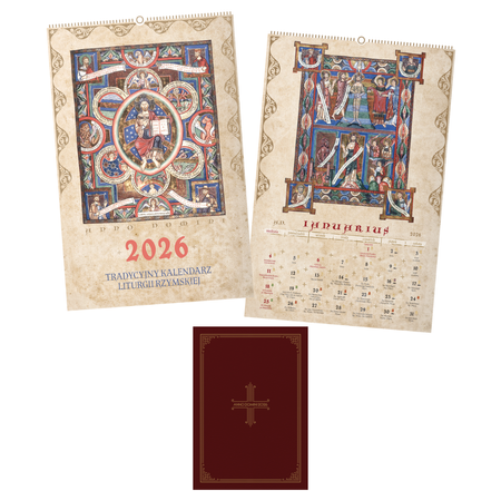 Kalendarz tradycji 2026 (ścienny) + Tradycyjny kalendarz 2026 (książkowy)