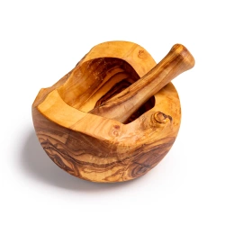 Moździerz z drewna oliwnego – średnica 16 cm