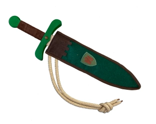 Miecz Camelot 50 cm + pochwa (zielono - brązowa)