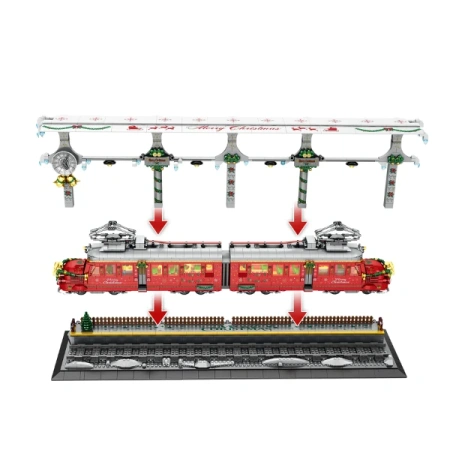 Klocki REOBRIX 66034 Świąteczny Pociąg