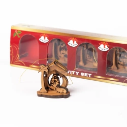 Zestaw 4 Szopek Ozdób Choinkowych