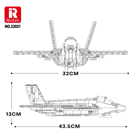Klocki REOBRIX 33021 Samolot myśliwski F-35 Lightning II