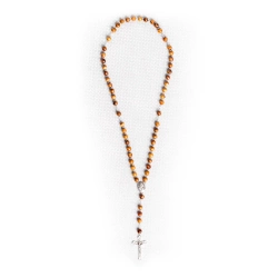 Różaniec na Łańcuszku z Drewna Oliwnego z Ziemią Świętą