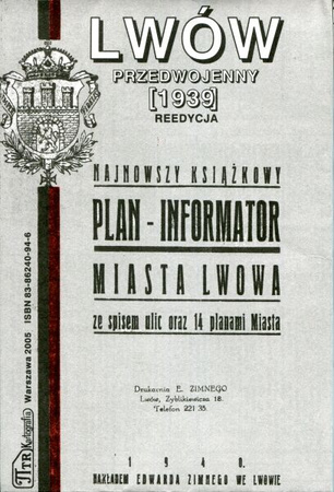 Lwów przedwojenny. Plan miasta w skali ok. 1:15 000