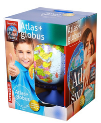 Globus + Geograficzny Atlas Świata