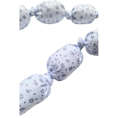 Różaniec Przytulaniec (biały w szare kwiatki)