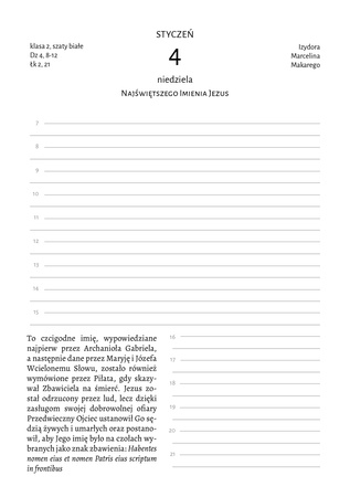 Tradycyjny kalendarz 2026