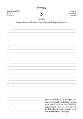 Tradycyjny kalendarz 2026