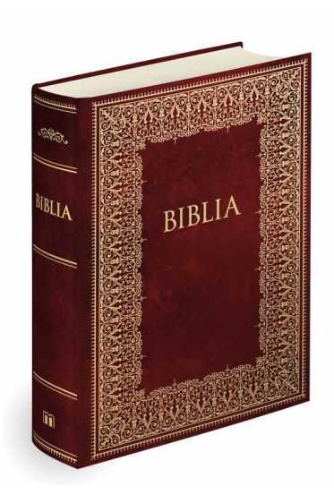 Biblia Domowa Bordowa Ze Złoceniami