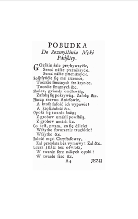 Gorzkie Żale 1707